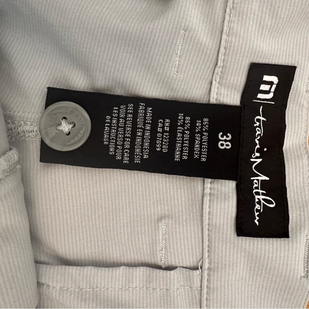 Travis Mathew Light Gray Performance Golf Shorts - Picture 3 of 10